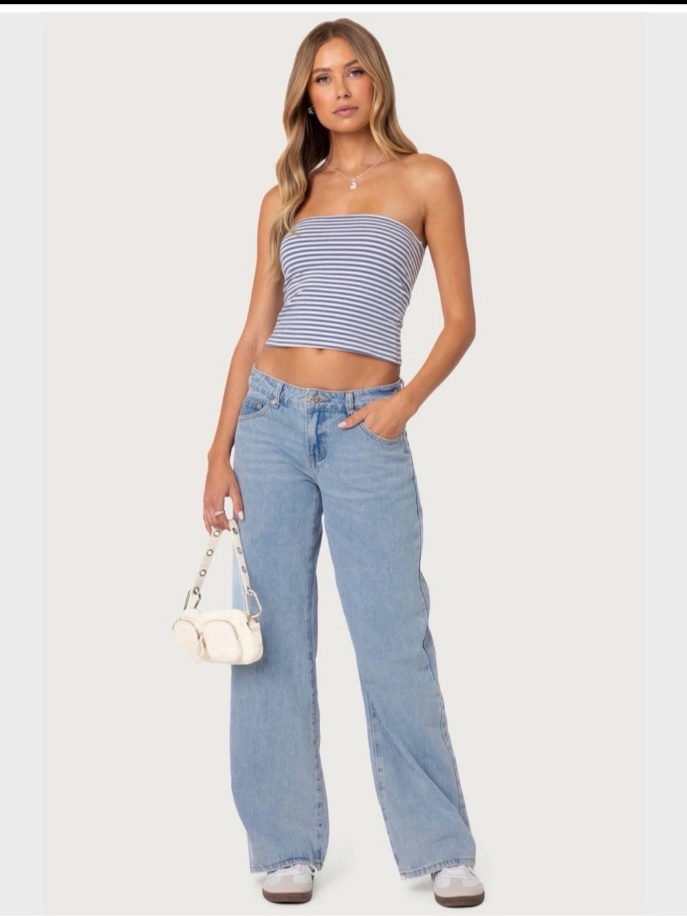 EDIKTED Raiyne Low Rise XS Jeans Wide Leg